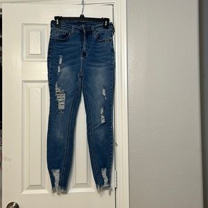 High Waisted Ripped Jeans